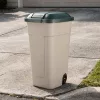 Plastový vonkajší odpadkový kôš 110l béžovo-zelený