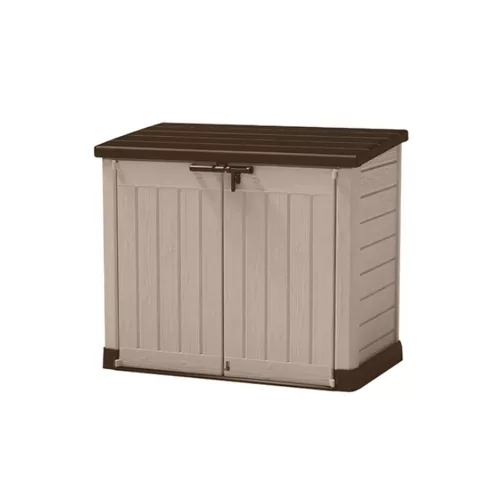 Skladujte v max plastovej záhradnej nádobe béžovo-hnedej farby