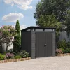 Plastový záhradný domček Cortina 7x7 sivý