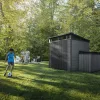 Plastový záhradný domček Cortina 7x7 sivý