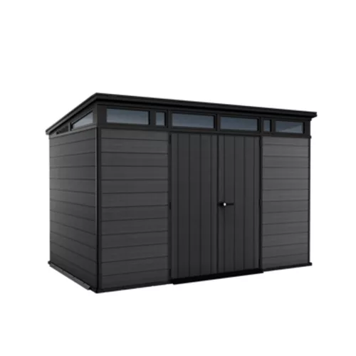 Plastový záhradný domček Cortina 2.0 11x7 sivý