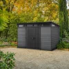 Plastový záhradný domček Cortina 2.0 11x7 sivý