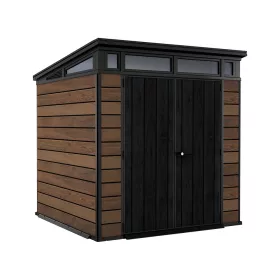 Podpis PENT 7X7 plastový záhradný domček orech