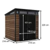 Podpis PENT 7X7 plastový záhradný domček orech