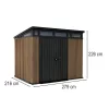Plastový záhradný domček Signature PENT 9x7 Venice brown