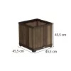 Štvorcový plastový box na kvety Deco 61 L