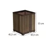 Obdĺžnikový vyvýšený plastový kvetinový box Deco 74 L