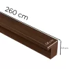 Koncová lišta s orechovým efektom 260x2,5x1,8 cm