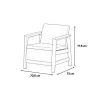 Scandi Balcony linea set sada záhradného nábytku