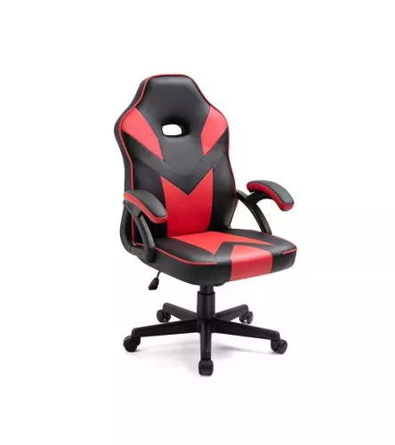 Pixel otočná stolička čierno-červená