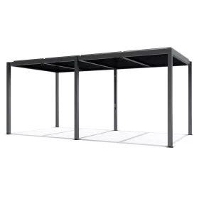LUXE pergola 5,8x4m antracitová s LED osvetlením