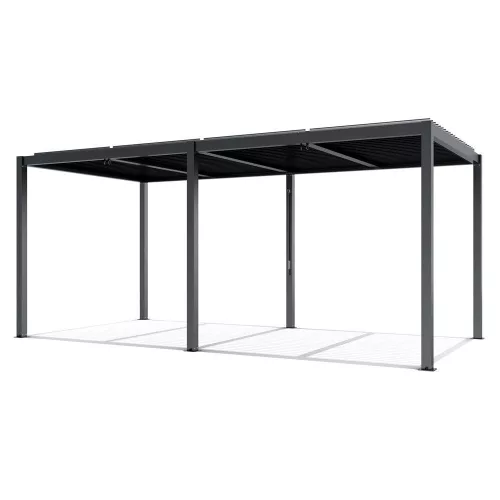 LUXE pergola 5,8x4m antracitová s LED osvetlením