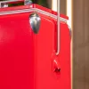 Turistická retro kovová chladnička 13 l červená