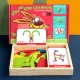 Magnetická stolová hra tangram s anglickými kartami, stredne pokročilá úroveň