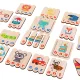 Anglické učenie puzzle vzdelávacia drevená hra