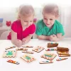 Anglické učenie puzzle vzdelávacia drevená hra