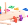 Drevená hračka Montessori na skúšanie tvarov