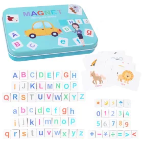   Magnetické slovné puzzle drevená hra na učenie anglických slovíčok