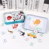 Magnetické slovné puzzle drevená hra na učenie anglických slovíčok