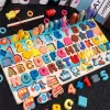Logaritmická drevená hračka na porovnávanie tvarov a vzdelávanie Montessori
