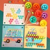 Obrázkové puzzle s guľôčkami Montessori drevená hračka