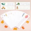 Slovné puzzle, slovné učenie drevená hra s anglickými kartami