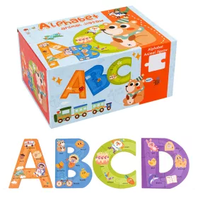 Drevené abecedné puzzle s anglickými slovami