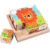 Drevené puzzle s kockami, skladačka