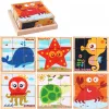 Drevené puzzle s kockami, skladačka