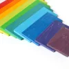Montessori dúhová stavebná drevená hračka