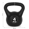 Kettlebell 4 kg čierny