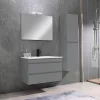 Závesná bočná skrinka Cube sivá