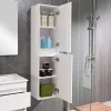 Závesná bočná skrinka Cube biela