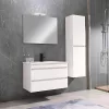 Závesná bočná skrinka Cube biela