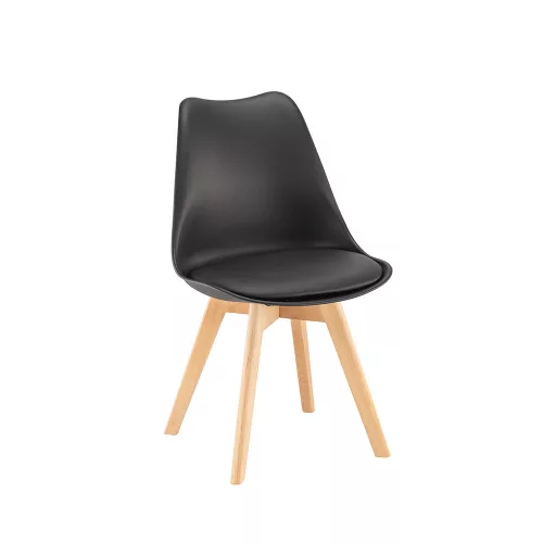 Jedálenská stolička Silla v čiernej farbe