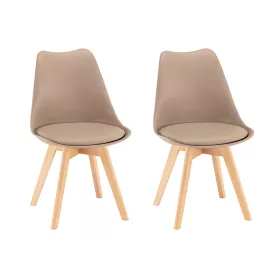 Jedálenská stolička Silla 2 kusy v béžovej farbe