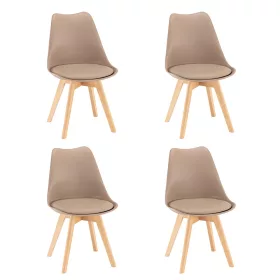 Jedálenská stolička Silla 4 kusy v béžovej farbe