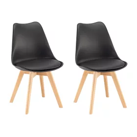 Jedálenská stolička Silla 2 kusy v čiernej farbe