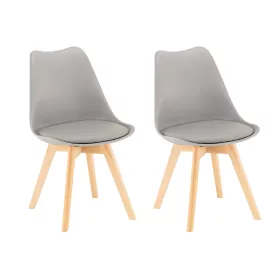 Jedálenská stolička Silla 2 kusy v sivej farbe