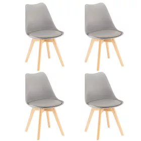 Jedálenská stolička Silla 4 ks v sivej farbe