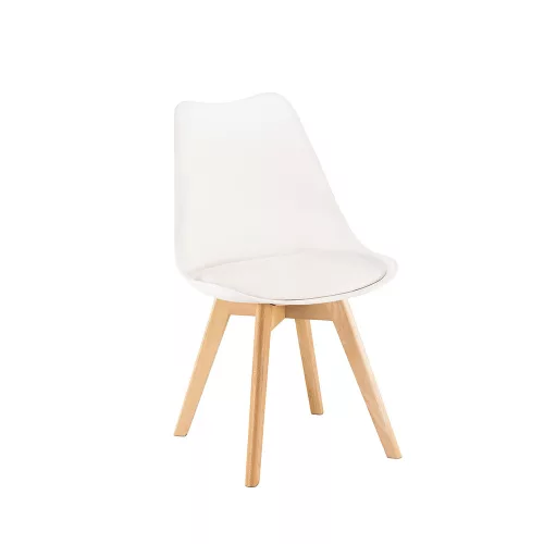 Jedálenská stolička Silla v bielej farbe