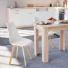 Jedálenská stolička Silla 2 kusy v bielej farbe