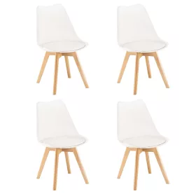 Jedálenská stolička Silla 4 ks v bielej farbe