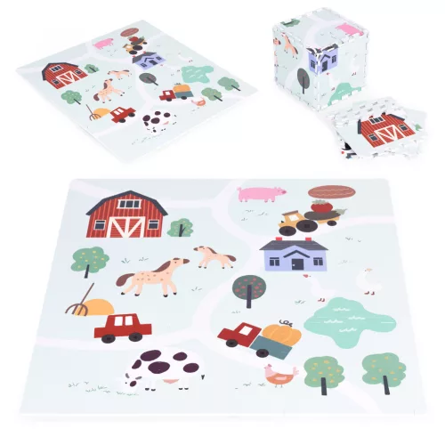 Veľká penová podložka EVA farma 90,5x90,5 cm 21 ks