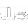 Fantasia-Lewa 85x150 cm hydromasážny sprchový kút ľavý