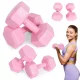 Sada šesťhranných činiek 2x5 kg ružová