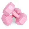 Sada šesťhranných činiek 2x5 kg ružová