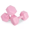 Sada šesťhranných činiek 2x3 kg ružová