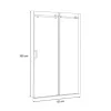 Sprchové dvere Bold 130x195 cm s kolieskami