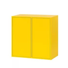 Boxie 2-dverová nástenná skrinka 80x80x37 cm žltá